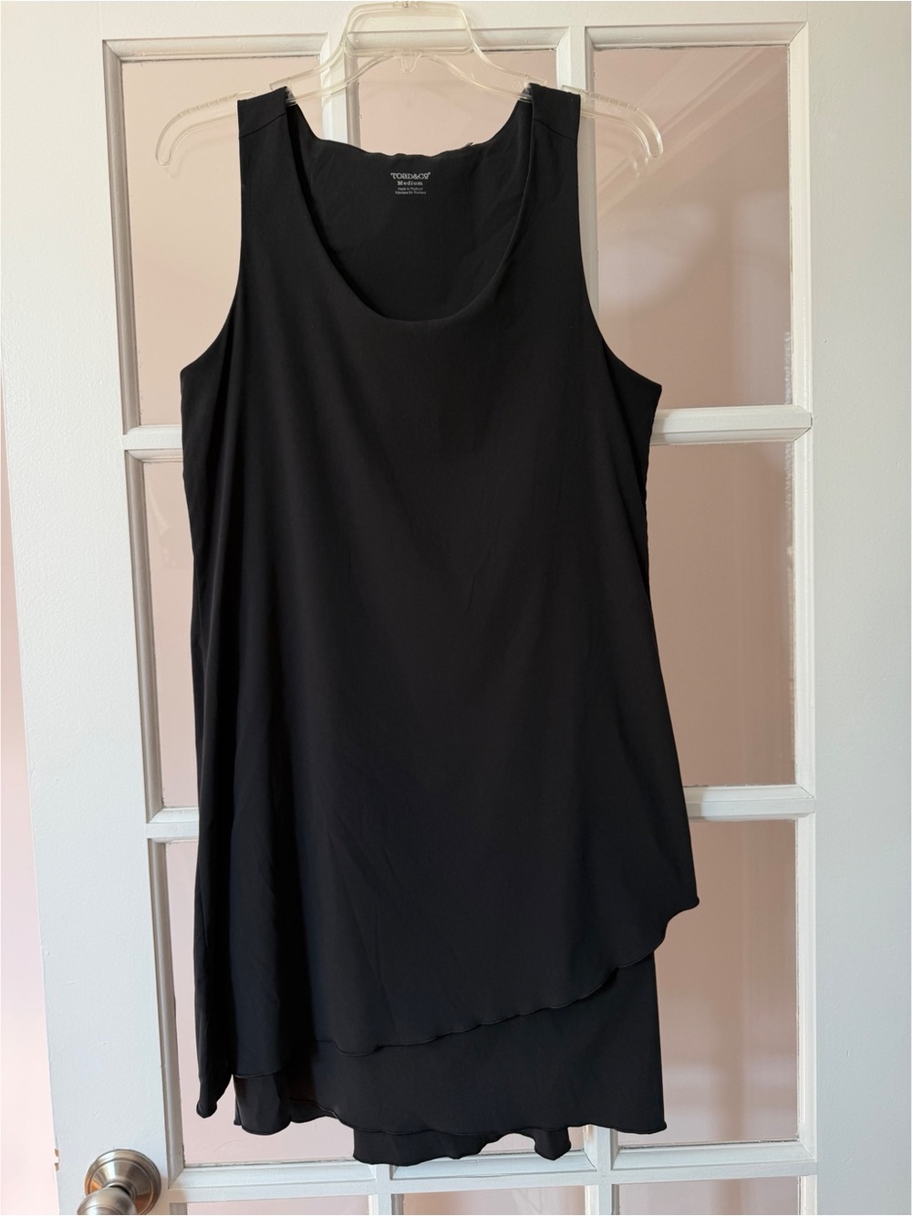 Toad&Co Black Whirlwind Sleeveless Tank Athletic Mini Dress